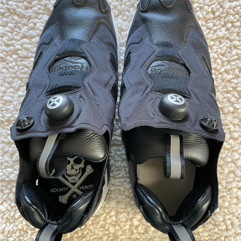 Reebok Bounty Hunter x Atmos x Packer x InstaPump Fury Black White, Size 9 - Picture 4 of 13